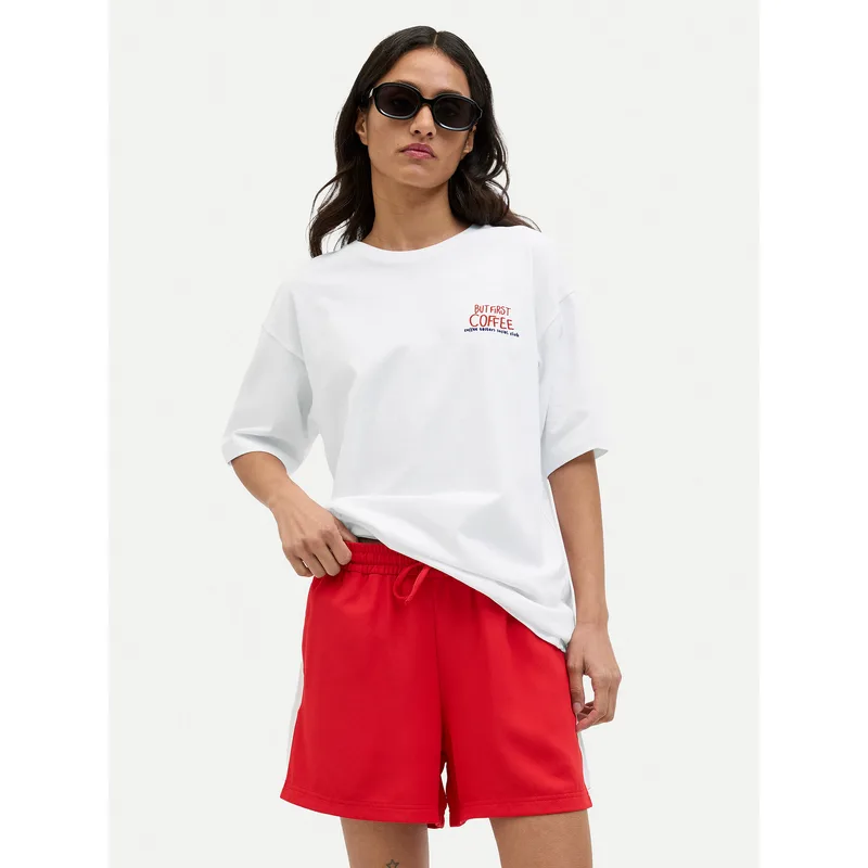 JJXX T-Shirt Nina 12273776 Λευκό Loose Fit