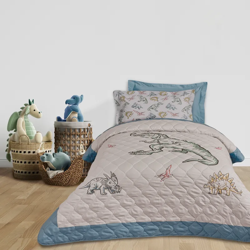 Κουβερλί Microfiber Μονό 160x220εκ. Kid Line 4930 Μπλε-Γκρι Das Kids (Ύφασμα: Microfiber, Χρώμα: Μπλε) - DAS KIDS - 402009104930