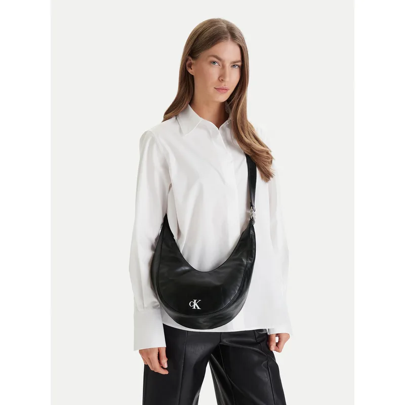 Τσάντα Calvin Klein Buckle Convertible Small Hobo LV04F3512G Μαύρο