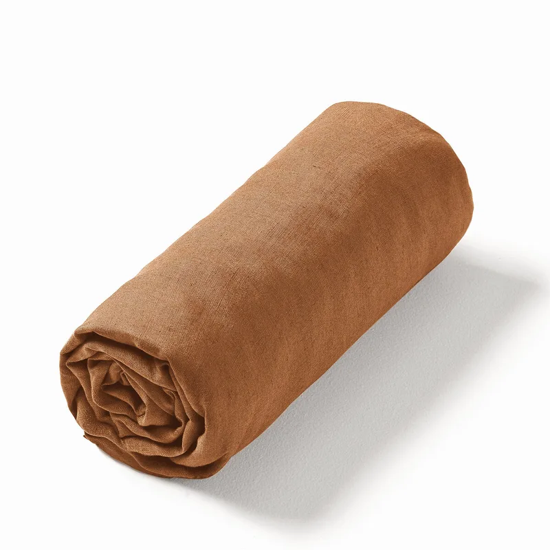 Σεντόνι με λάστιχο από προπλυμένο λινό 90x190 cm