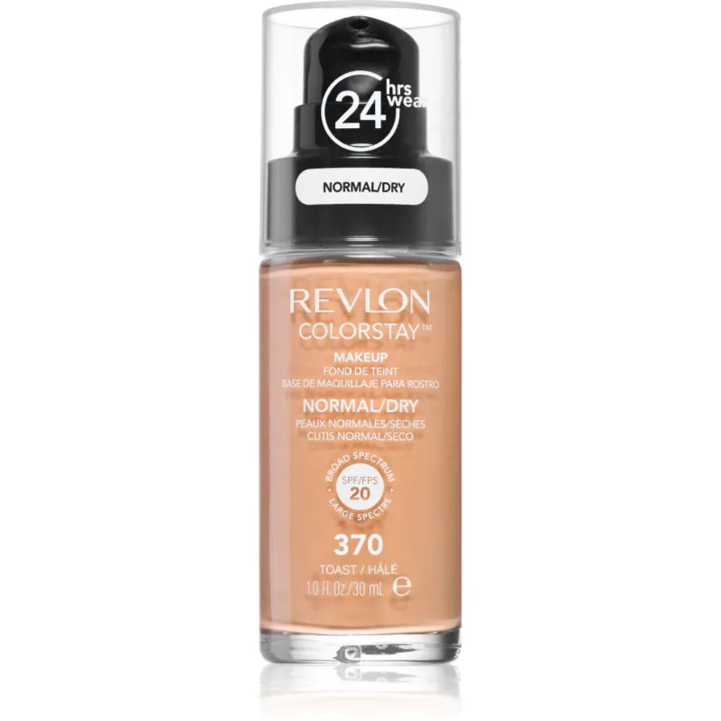 Revlon Cosmetics ColorStay™ SPF 20 μακράς διαρκείας μεικ απ για κανονική έως ξηρή επιδερμίδα απόχρωση 370 Toast 30 ml