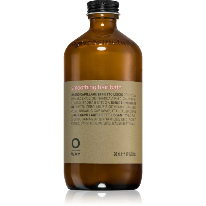 Oway Smooth+ Hair Bath λειαντικό σαμπουάν για ξηρά και ατίθασα μαλλιά 240 ml