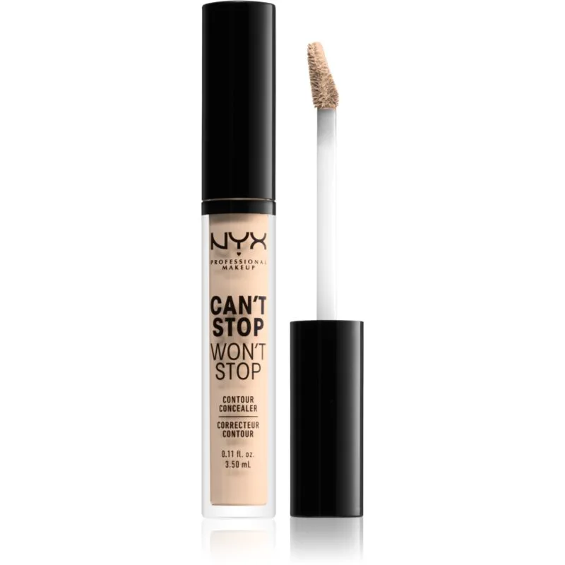 NYX Professional Makeup Can't Stop Won't Stop υγρό κονσίλερ απόχρωση 04 Light Ivory 3.5 μλ