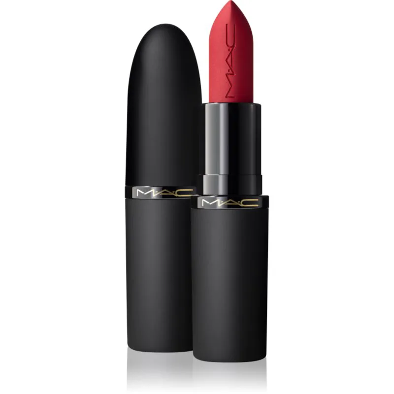 MAC Cosmetics Powder Kiss Hazy Matte ματ κραγιόν απόχρωση Ruby New 3.5 γρ