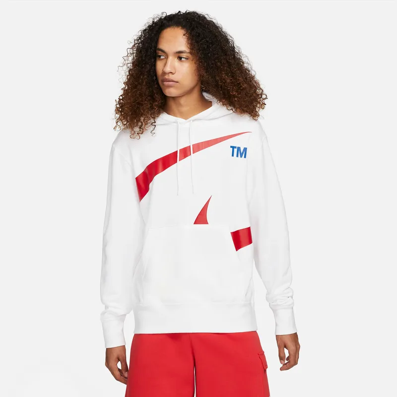 NIKE SPORTSWEAR SWOOSH PULLOVER HOODIE ΑΣΠΡΟ