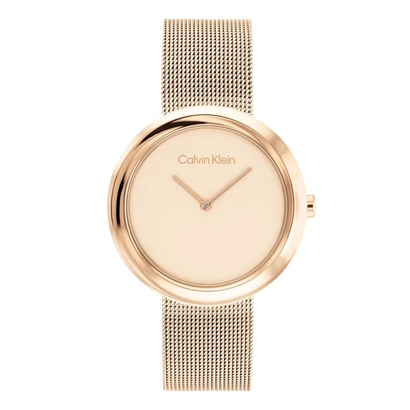 CALVIN KLEIN Twisted Bezel Rose Χρυσό Stainless Steel Bracelet 25200013