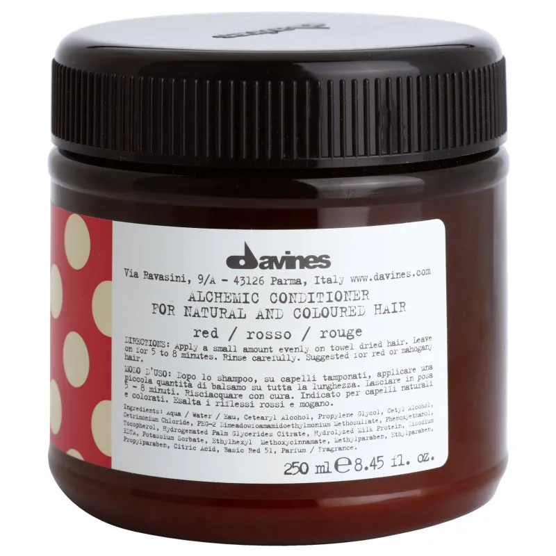 Davines Alchemic Conditioner Red ενυδατικό μαλακτικό για να τονίζετε το χρώμα τον μαλλιών 250 ml
