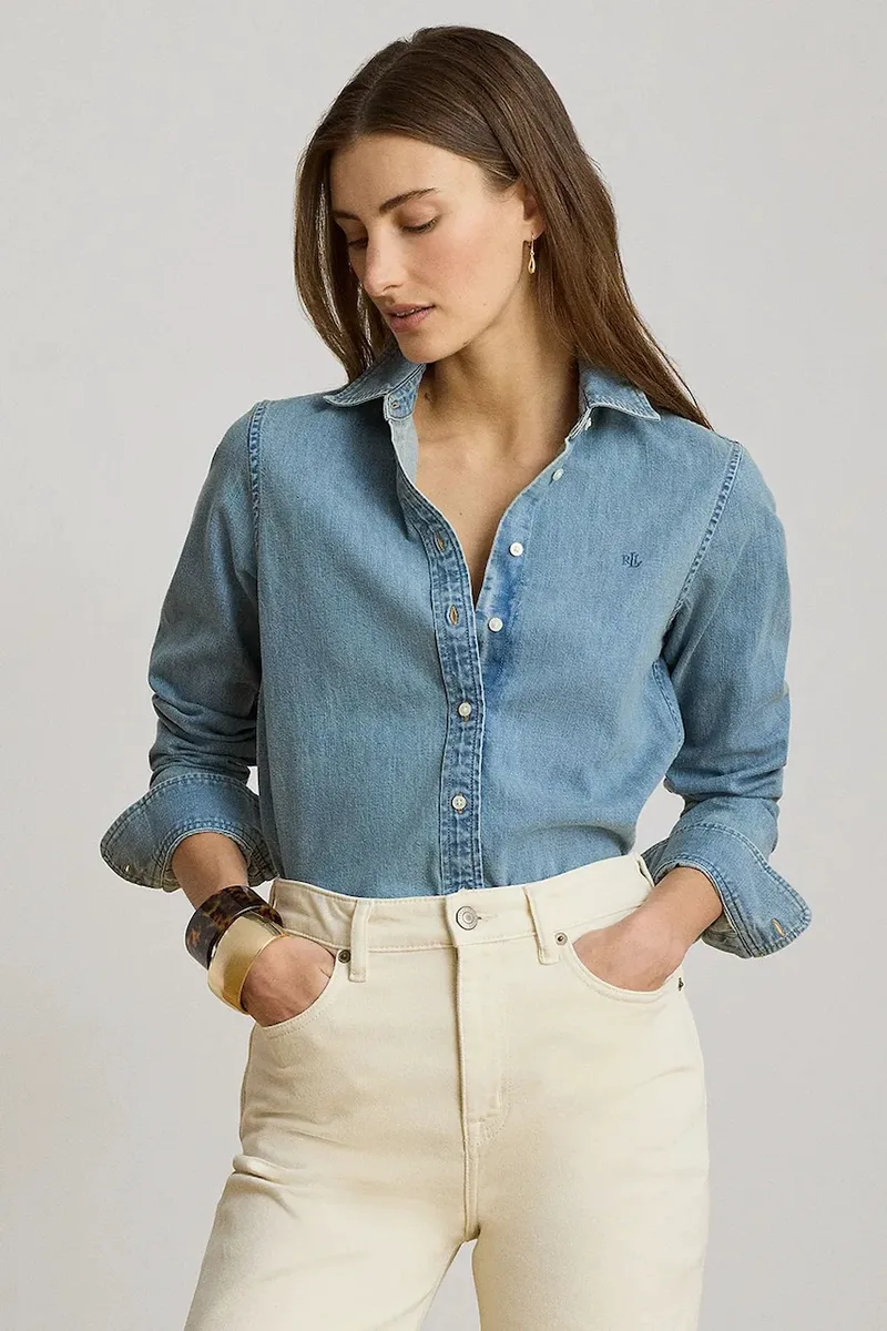 Lauren Ralph Lauren πουκάμισο γυναικείο ντένιμ