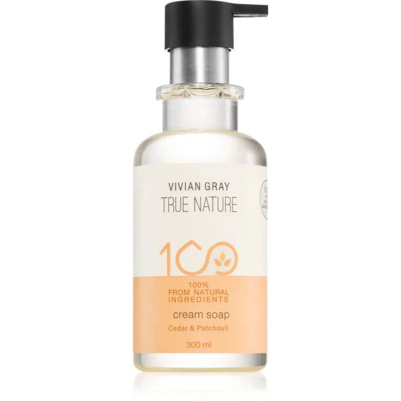 Vivian Gray True Nature Cedar & Patchouli θρεπτικό κρεμώδες σαπούνι 300 ml