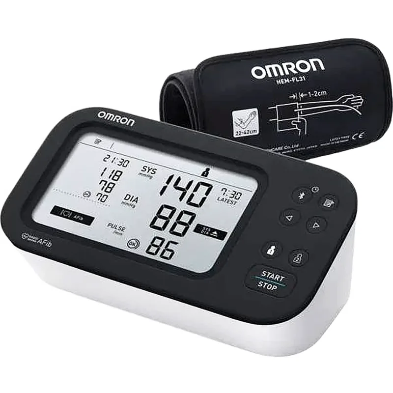 Omron M7 Intelli IT AFib Automatic Upper Arm Blood Pressure Monitor Έξυπνο Πιεσόμετρο Μπράτσου με Λειτουργία Ανίχνευσης Κολπικής Μαρμαρυγής HEM-7380T1-EBK 1 Τεμάχιο