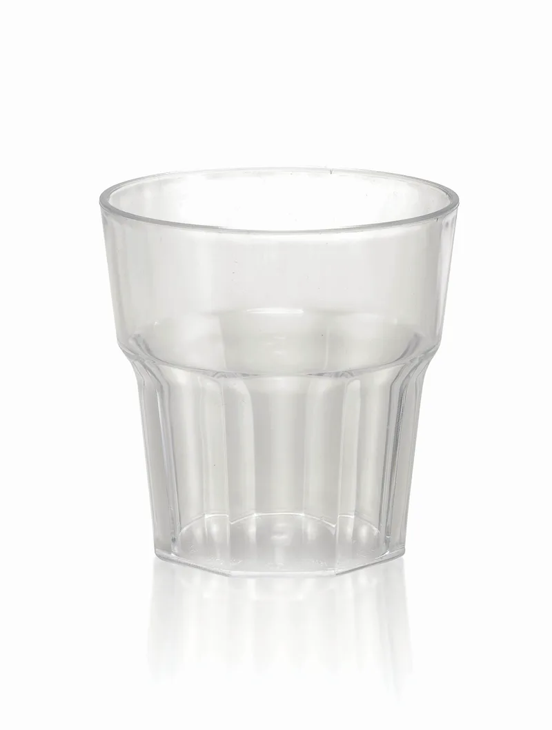 Ποτήρι Πλαστικό Χαμηλό Polystyrene Διάφανο 240ml
