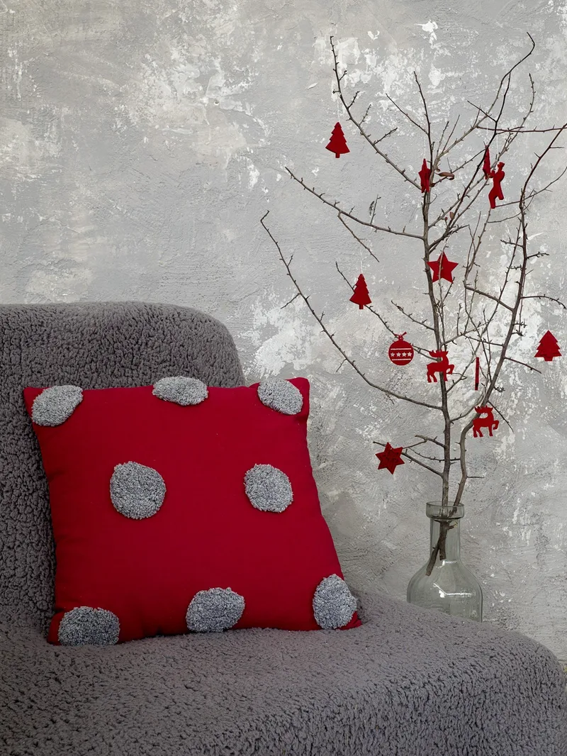 Μαξιλάρι Διακόσμησης Nima Borla Red 45x45