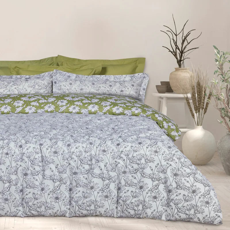 Σετ Σεντόνια Υπέρδιπλα 4 Τεμαχίων Das Home 9670 Ivory- Olive 240x260