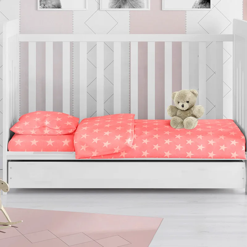 Σεντόνι Λίκνου 80x110 Dimcol Star 34 Coral 80x110