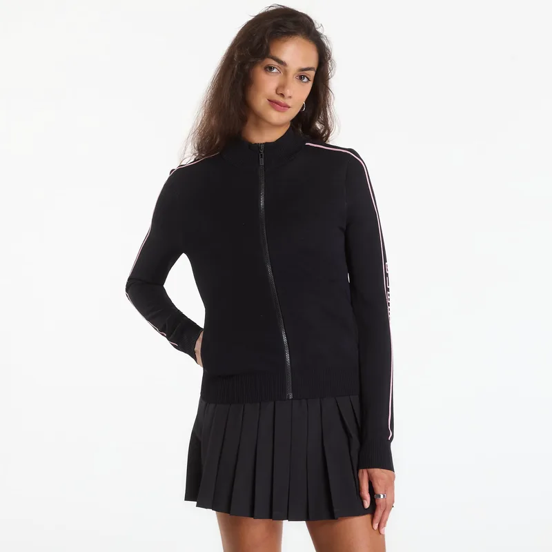 Πουλόβερ GUESS Meissa Full Zip Ls Sweater Jet Black M