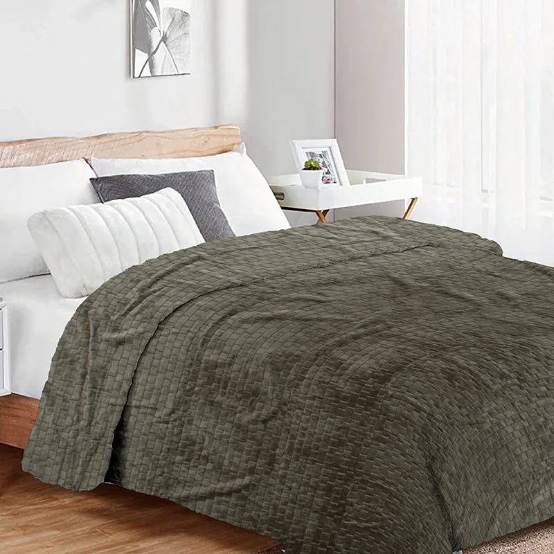 Κουβέρτα Fleece Μονή 160X220 Dimcol Jacquard Brick 7 (160x220)