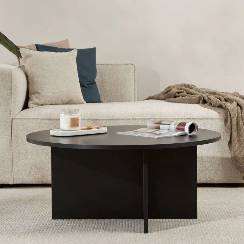 Τραπεζάκι Σαλονιού Soleil - Wood Black 909Nrd1124 (90x40x90)