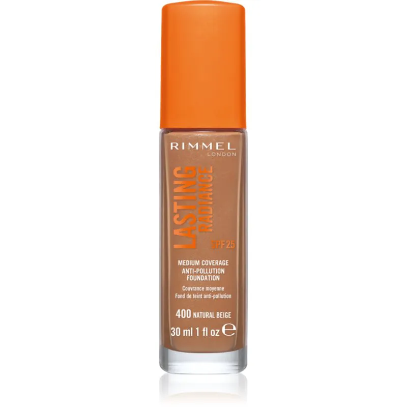 Rimmel Lasting Radiance λαμπρυντικό μεικ απ SPF 25 απόχρωση 400 Natural Μπεζ 30 ml