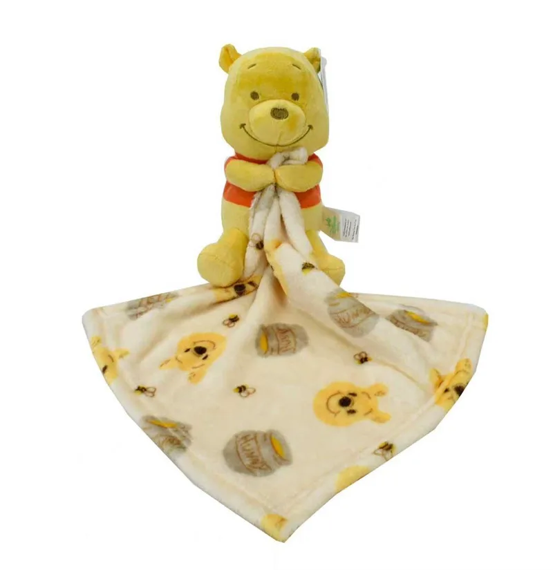 Λούτρινο Disney Home με Πανάκι Παρηγορίας Coral Fleece Εμπριμέ Winnie 38 Ύψος 25 cm Yellow 100% Polyester
