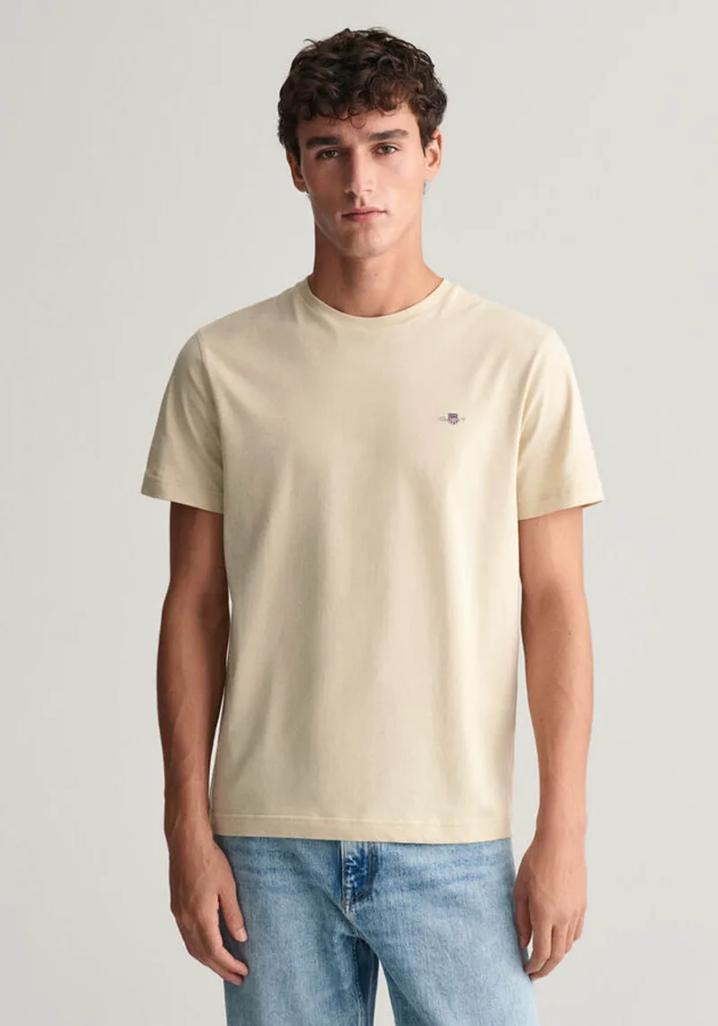 GANT Κοντομάνικη Μπλούζα της σειράς Shield - 2003184 239 Silky Μπεζ