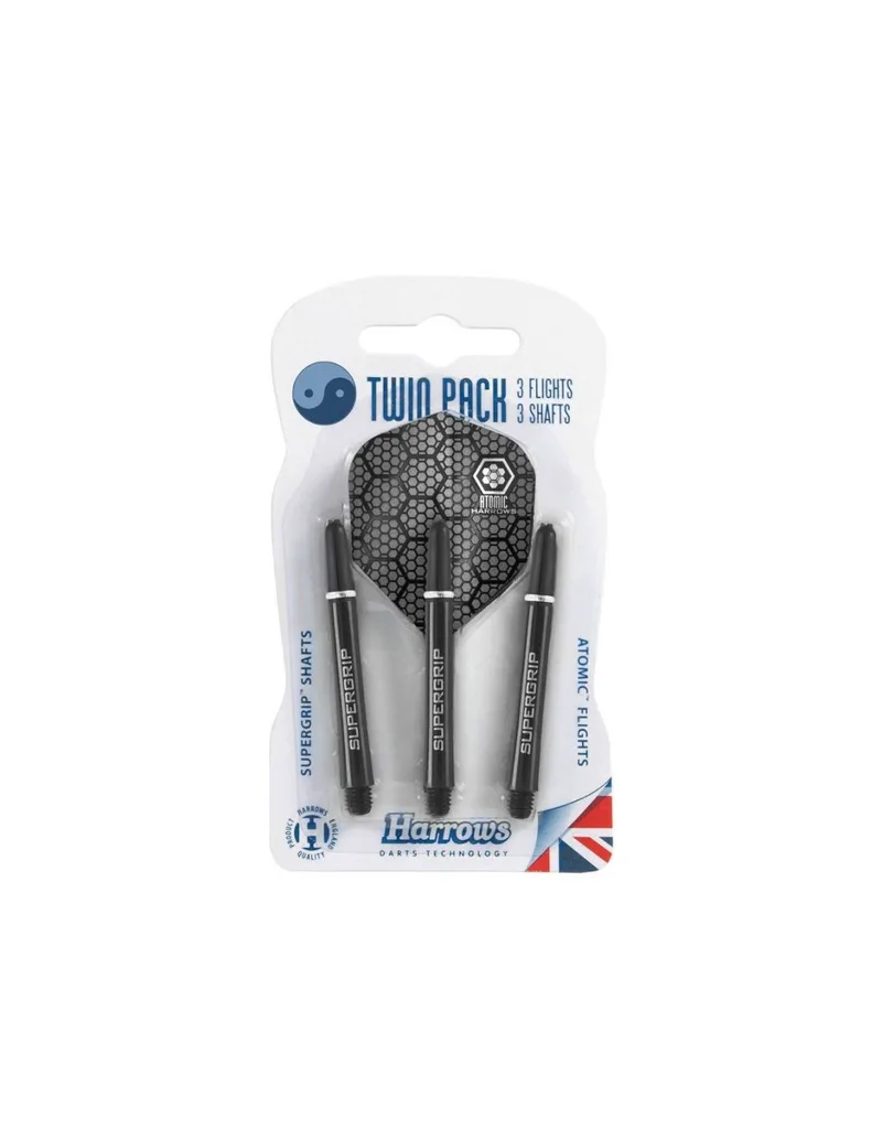 Harrows Twin Pack Supergrip shafts Atomic flights HSTNK000013681
