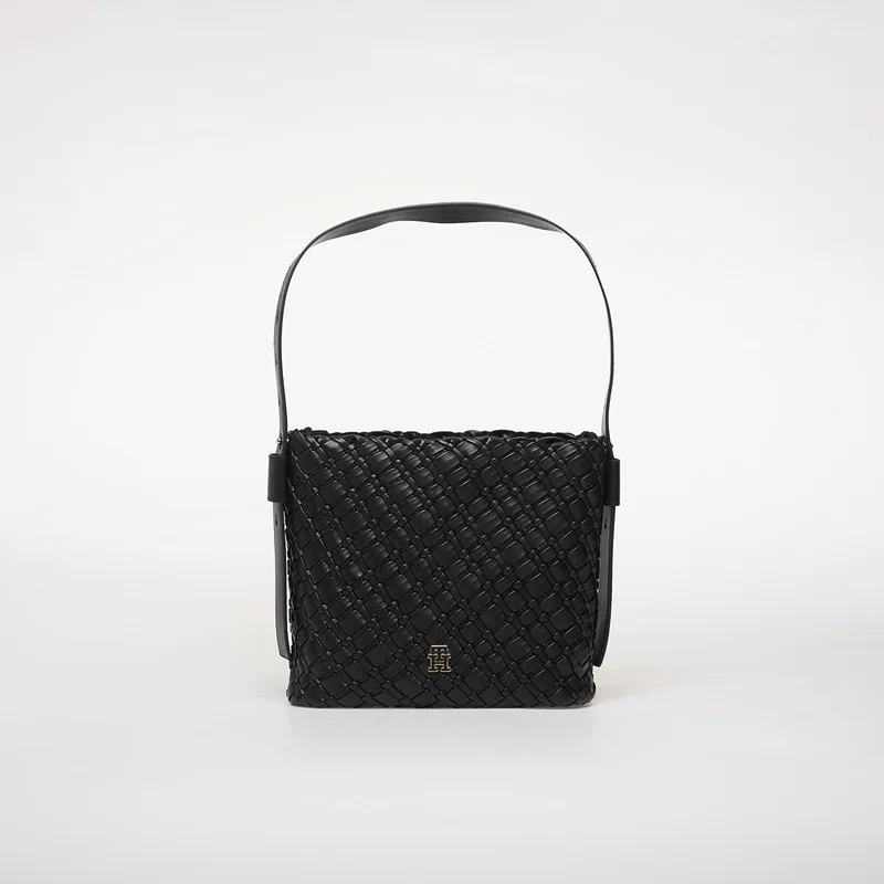 Tommy Hilfiger Th Braided Shoulder Bag Black Universal