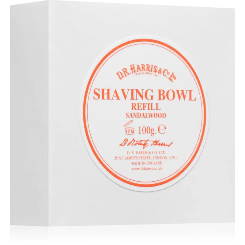 D.R. Harris Shawing Bowl Refill Σαπούνι ξυρίσματος ανταλλακτικό Sandalwood 100 γρ