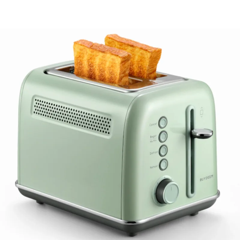 Τοστιέρα ψωμιού BUYDEEM DT620E, 900W, 2 υποδοχές, 7 αυτόματα προγράμματα και επίπεδα φρυγανίσματος, ενδεικτικές λυχνίες LED, δίσκος για ψίχουλα, Πράσινο
