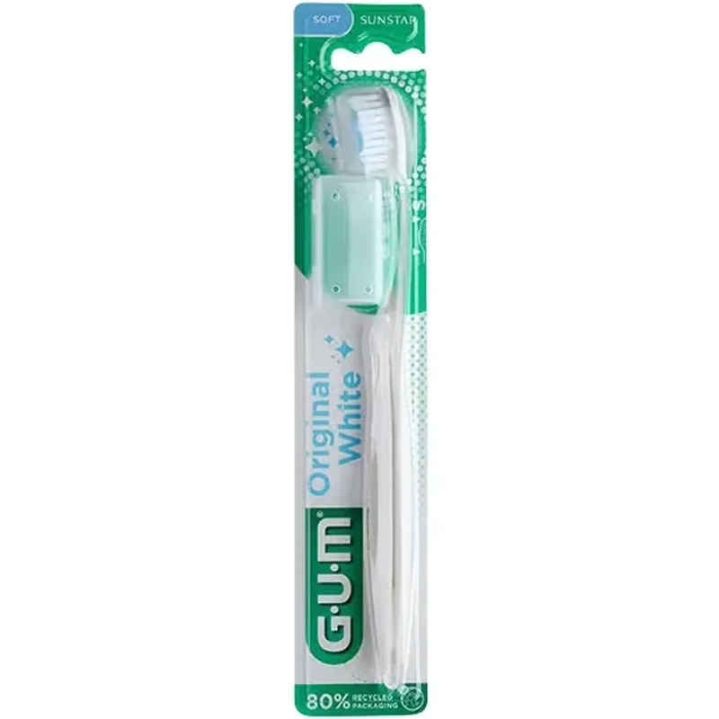 Gum Original White 561 Soft Toothbrush Μαλακή Οδοντόβουρτσα για Φυσικά Λευκά Δόντια Κάθε Μέρα, 1 Τεμάχιο - Λευκό