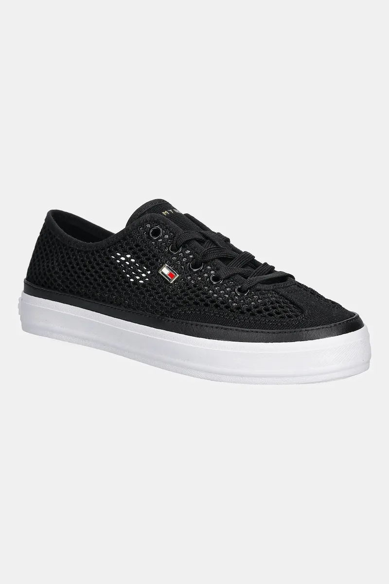 Πάνινα παπούτσια Tommy Hilfiger TH OPEN MESH VULC SNEAKER
