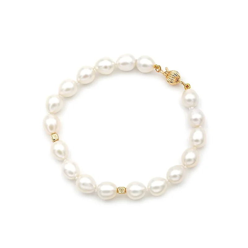 TBS Creations Βραχιόλι με μαργαριτάρια Fresh Water Pearl από χρυσό 14 καρατίων BSB113208
