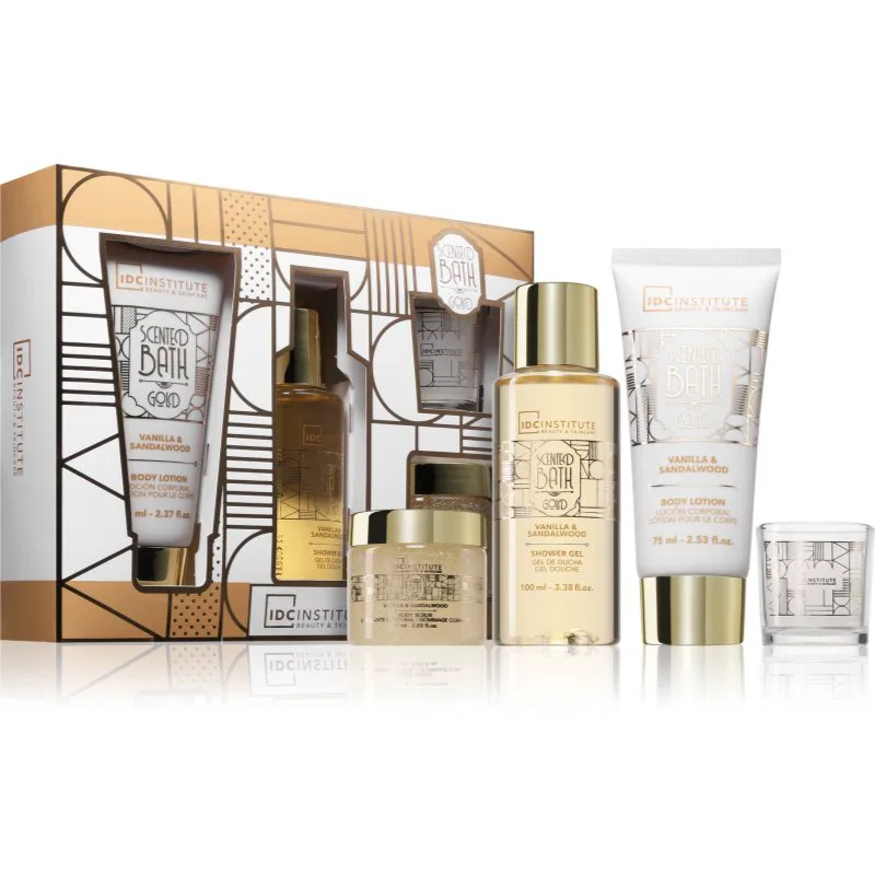 IDC Institute Scented Bath Χρυσό Perfect Bath σετ δώρου για γυναίκες