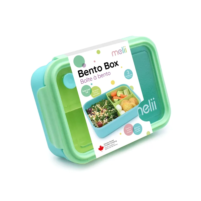 Melii – Bento 3 θέσεων 1250ml Lime Mint Blue