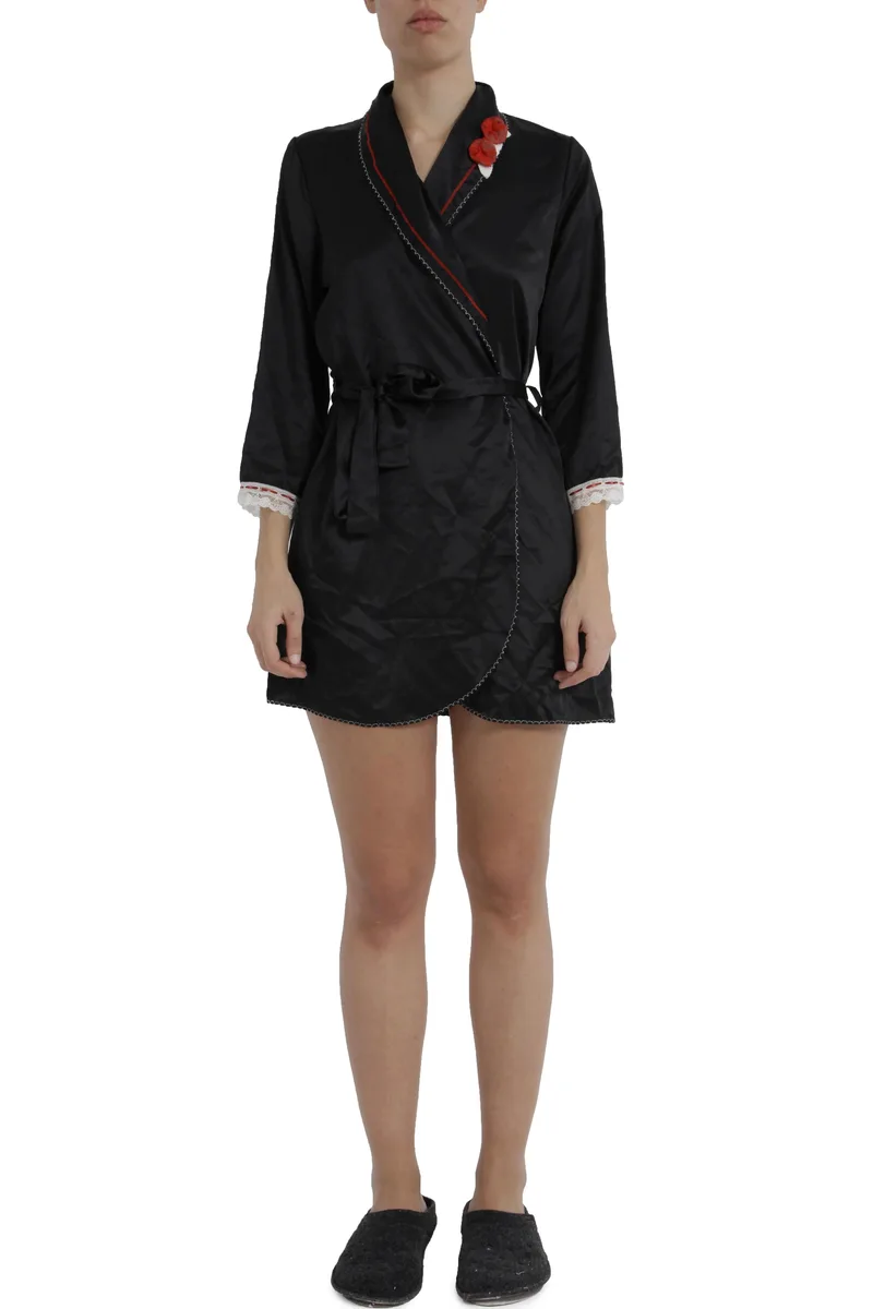 Pepita Ρόμπα Zeila Kimono 2130-NERO Γυναικείο