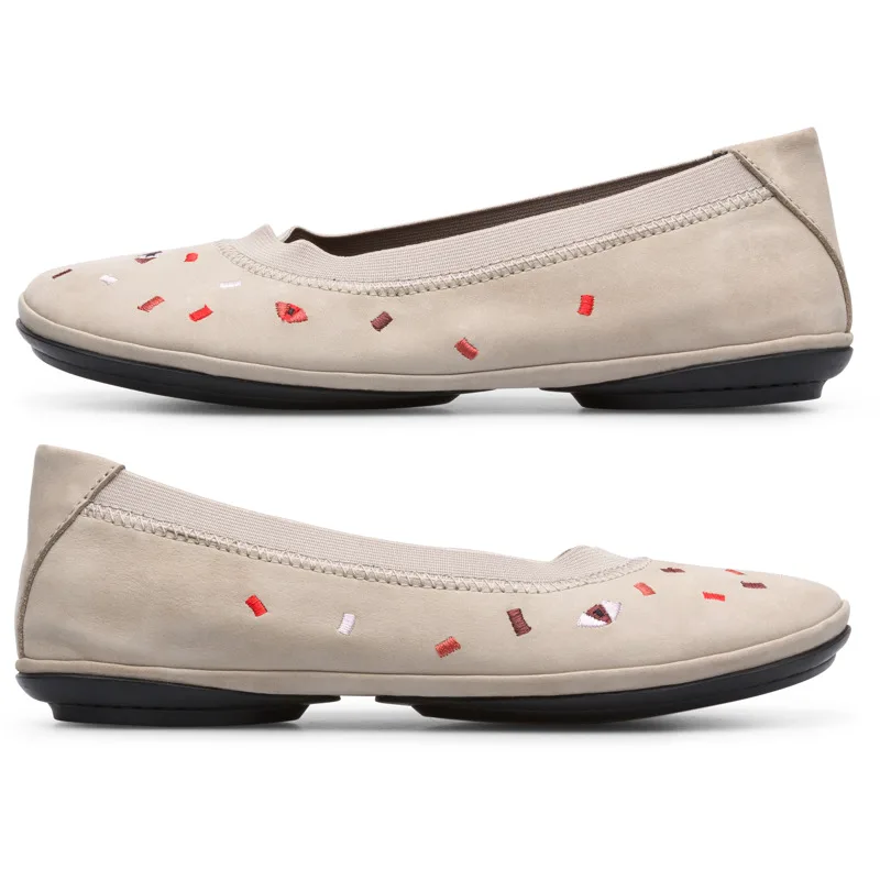 CAMPER Twins - Μπαλαρίνες Για Γυναικεία - Γκρι, Μέγεθος 42, Suede