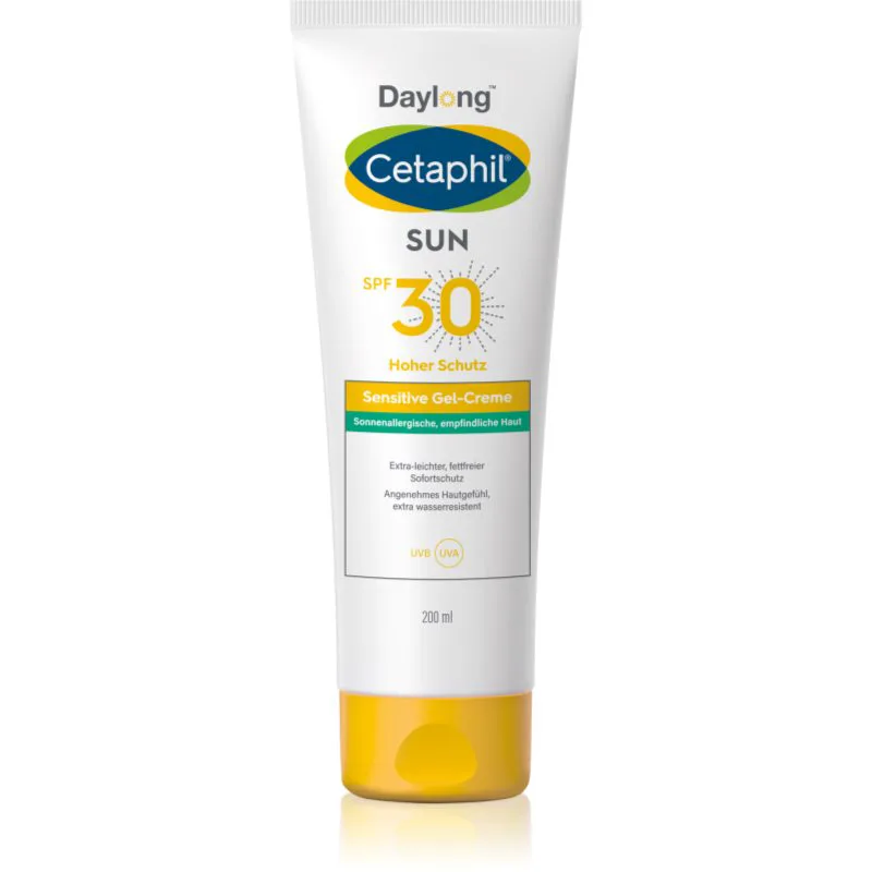 Daylong Cetaphil SUN Sensitive Gel-Creme ελαφρύ προστατευτικό τζελ-κρέμα για ευαίσθητο δέρμα SPF 30 200 ml