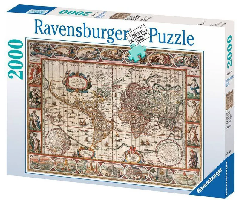ΙΣΤΟΡΙΚΟΣ ΠΑΓΚΟΣΜΙΟΣ ΧΑΡΤΗΣ RAVENSBURGER 2000 ΚΟΜΜΑΤΙΑ