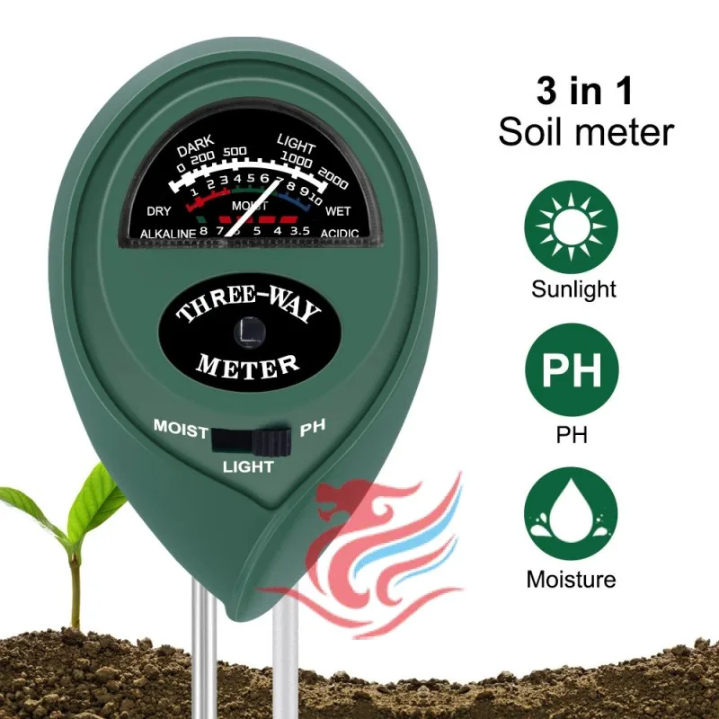 Μετρητής PH + Υγρασίας Εδάφους για Φυτά Soil Meter
