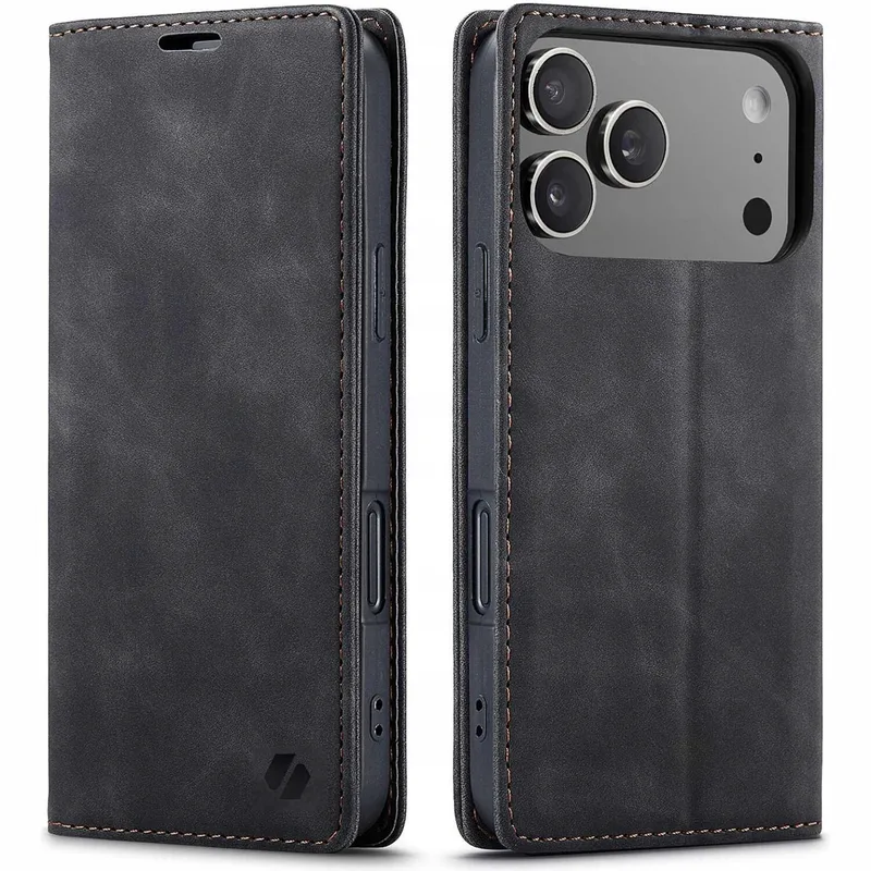 Θήκη iPhone 17 Pro Max Spacecase Wallet Πορτοφόλι - Black (5905719132323)