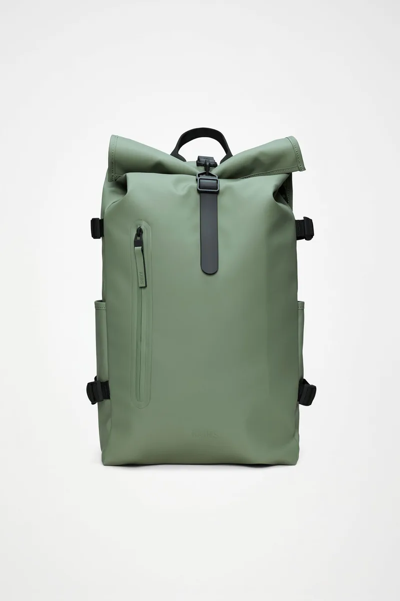 Rains unisex αδιάβροχο backpack "Rolltop Rucksack Large" - R142/14590 Πράσινο