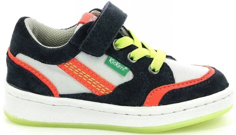 SNEAKERS KICKERS BISCKUIT 858804 ΣΚΟΥΡΟ ΜΠΛΕ/ΓΚΡΙ/ΠΟΡΤΟΚΑΛΙ (EU:26)