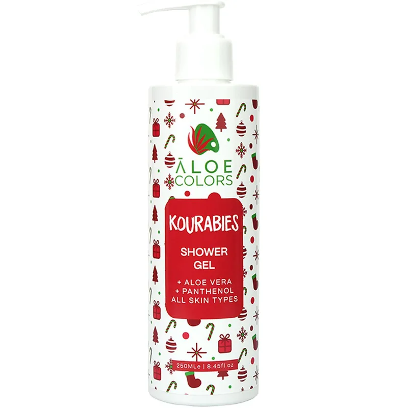 Aloe Colors Shower Gel Kourabies Απαλό Αφρόλουτρο με Χριστουγεννιάτικο Άρωμα 250ml
