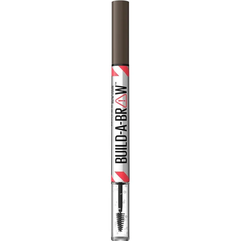 Maybelline Build A Brow 2In1 Pencil Στυλό Φρυδιών με Απαλή Σύνθεση που Γλιστράει με Πολύ Λεπτή Μύτη που δε Σπάει 1 Τεμάχιο - 262 Black Brown