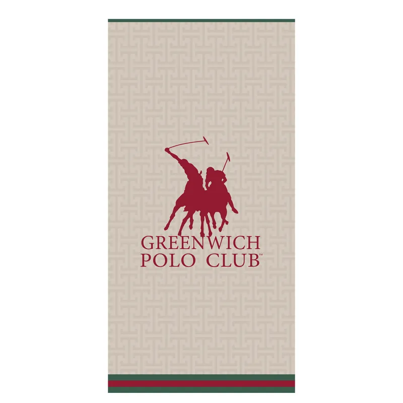 Greenwich polo club πετσετα θαλασσησ 90χ180 essential 5225 red, taupe