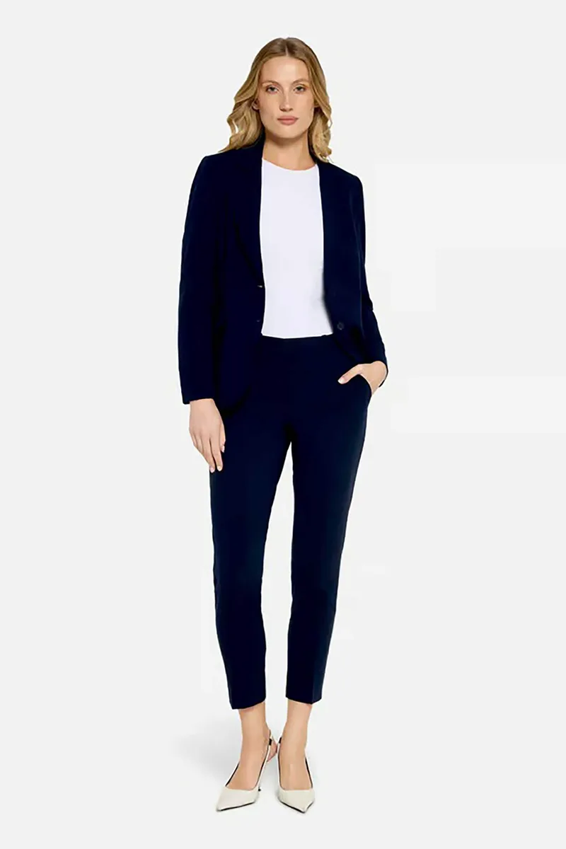 BETTY & CO γυναικείο παντελόνι cropped με τσέπες - 6238/3747 Μπλε Σκούρο