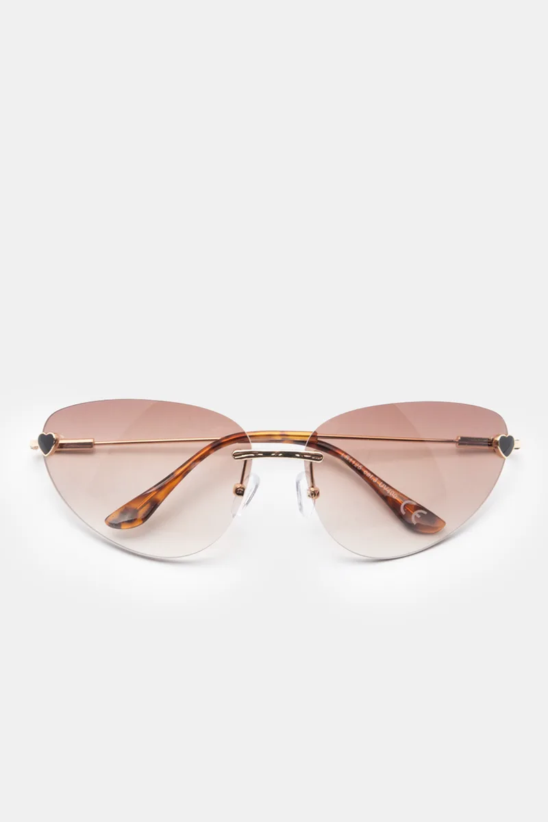 Γυαλιά Ηλιού Almond Rimless - Καφέ