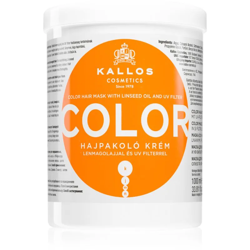 Kallos KJMN Professional Color μάσκα για βαμμένα μαλλιά μείξη χρώματων 1000 ml