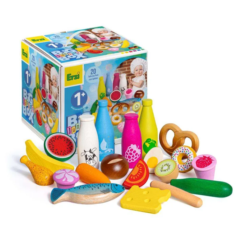 Erzi Ξύλινο σετ Τροφίμων Big Box Junior 175x175x180 mm