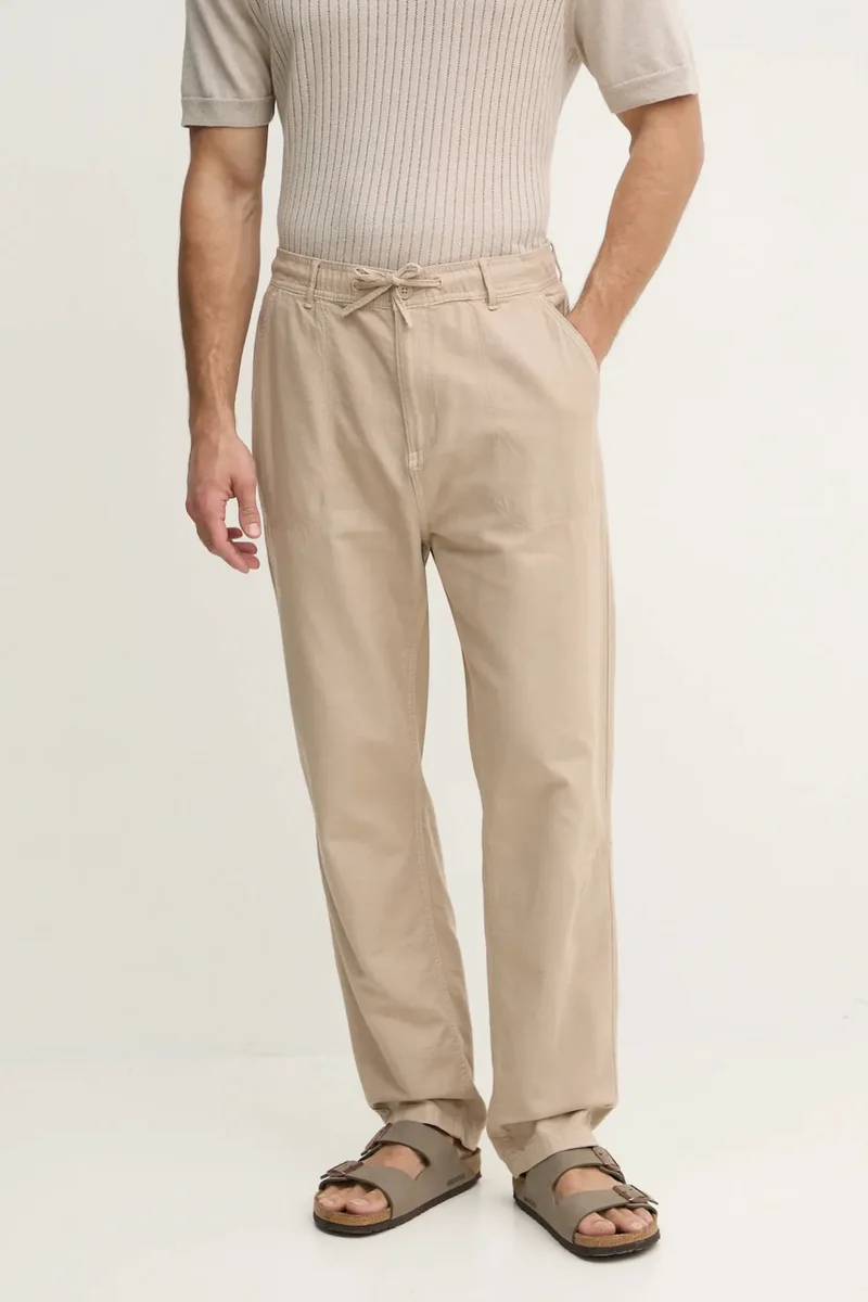 Παντελόνι με λινό μείγμα Pepe Jeans LINEN PULL ON PANTS