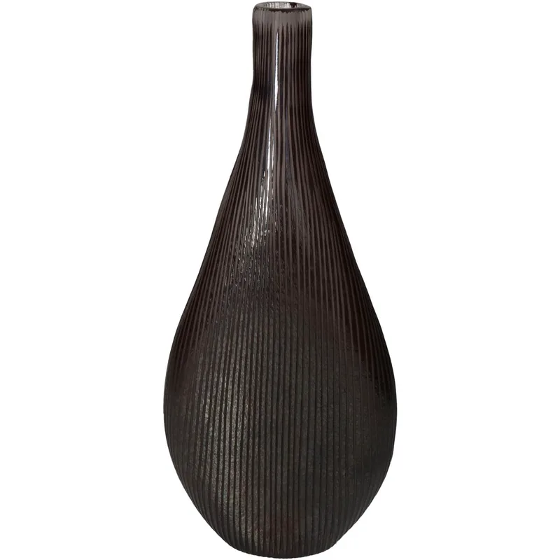 Βάζο ArteLibre Μαύρο Γυαλί 16.5x7x40cm